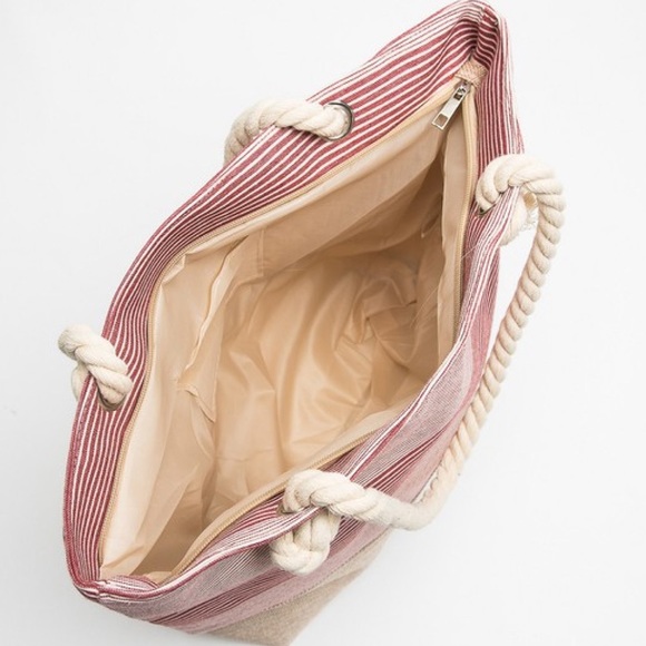 Coastal Cheer Rope Handle Beach Bag - Picture 4 of 5